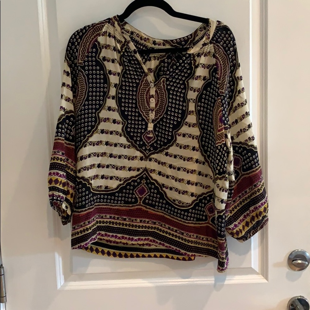 Patterned Silk Blouse